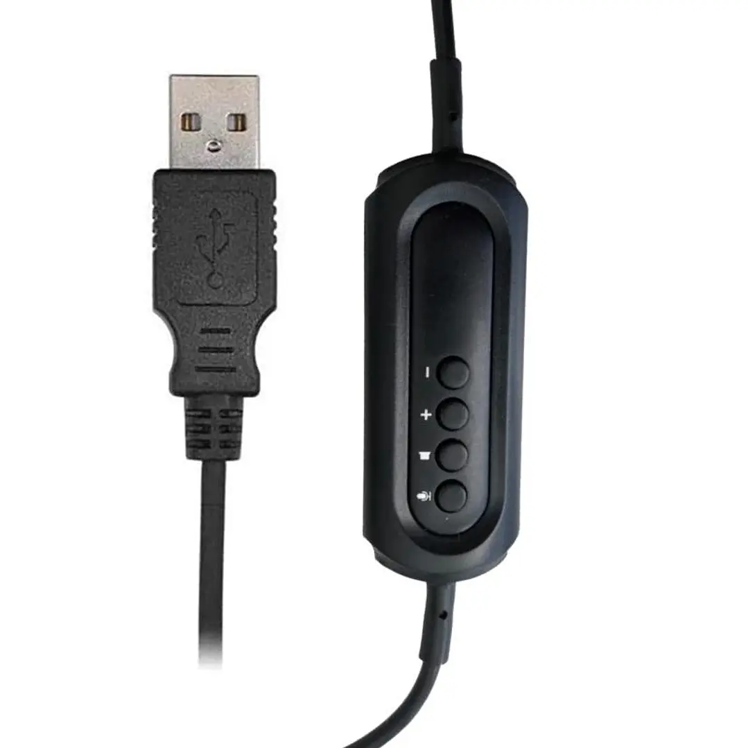 EWENT EW3568 Auricular USB+micrófono cable  2,1m 2