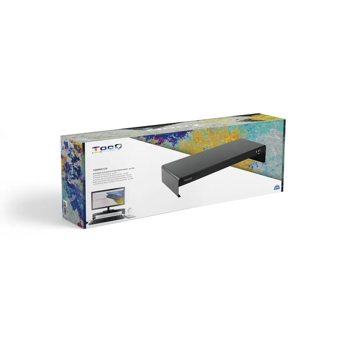 Tooq Soporte elevador monitor/portátil 3xUSB negro 4