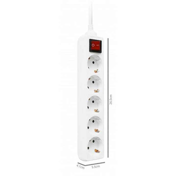 EWENT EW3916  Regleta 5 Tomas / 1 interruptor 1.5m 4