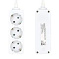 Ewent Ew3958 Regleta 3 tomas Blanco - Miniatura 4