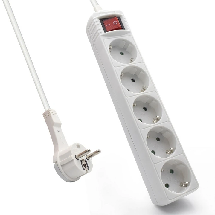 EWENT EW3955  Regleta 5 Tomas / 1 interruptor 1.5m 1
