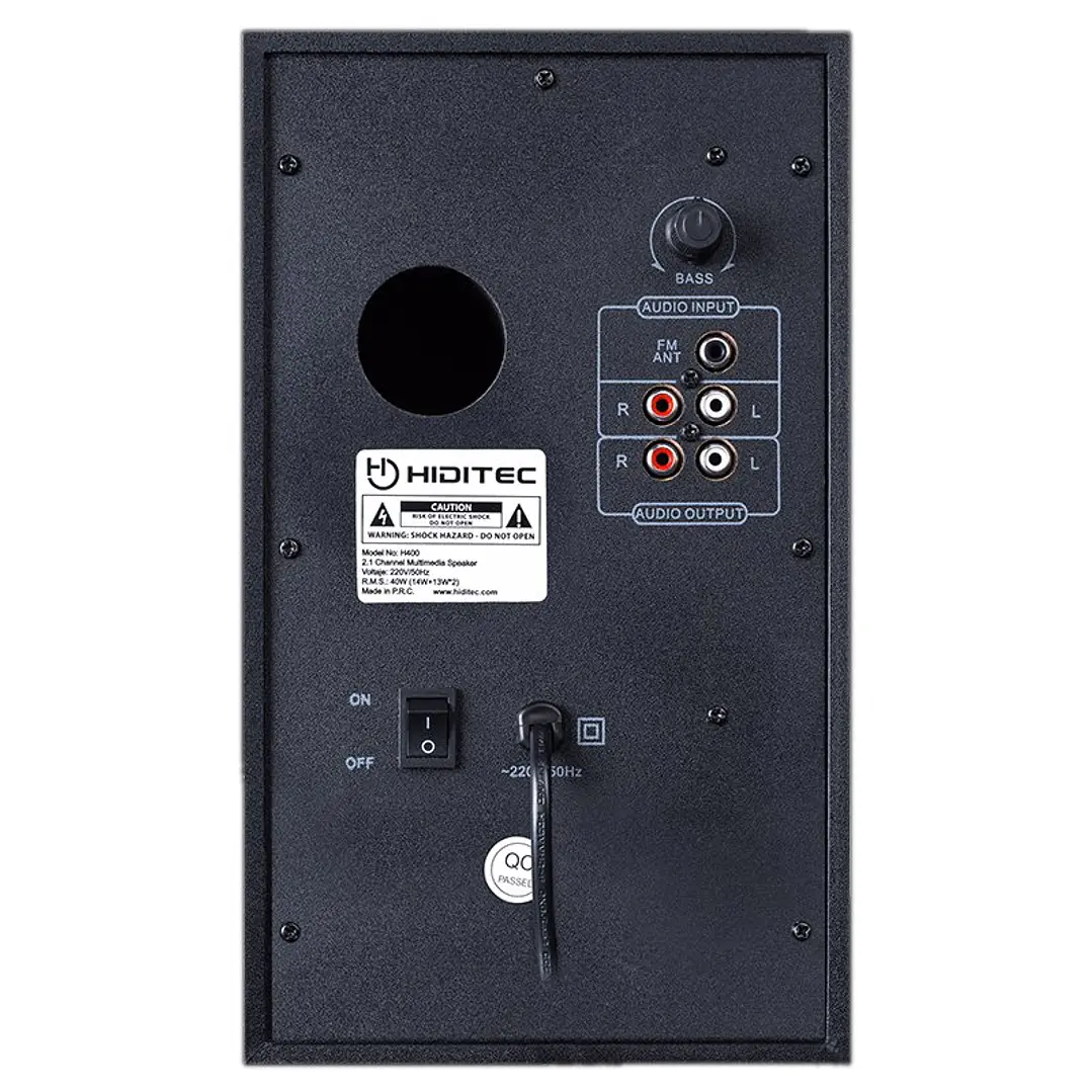 Hiditec Altavoces 2.1 Multimedia H400 40W Blt Radi 4