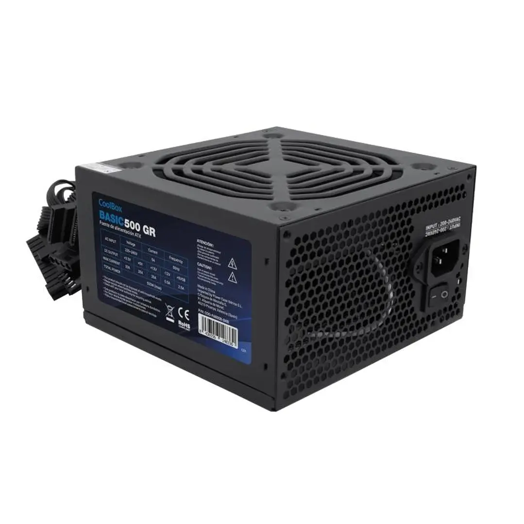 CoolBox Fuente.Alim 20+4 pin ATX BASIC 500W 1