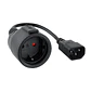 Nanocable Cable Adaptador C14-M a CEE7-H, 50cm - Miniatura 1