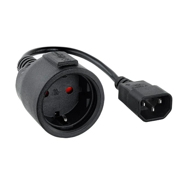 Nanocable Cable Adaptador C14-M a CEE7-H, 50cm 2
