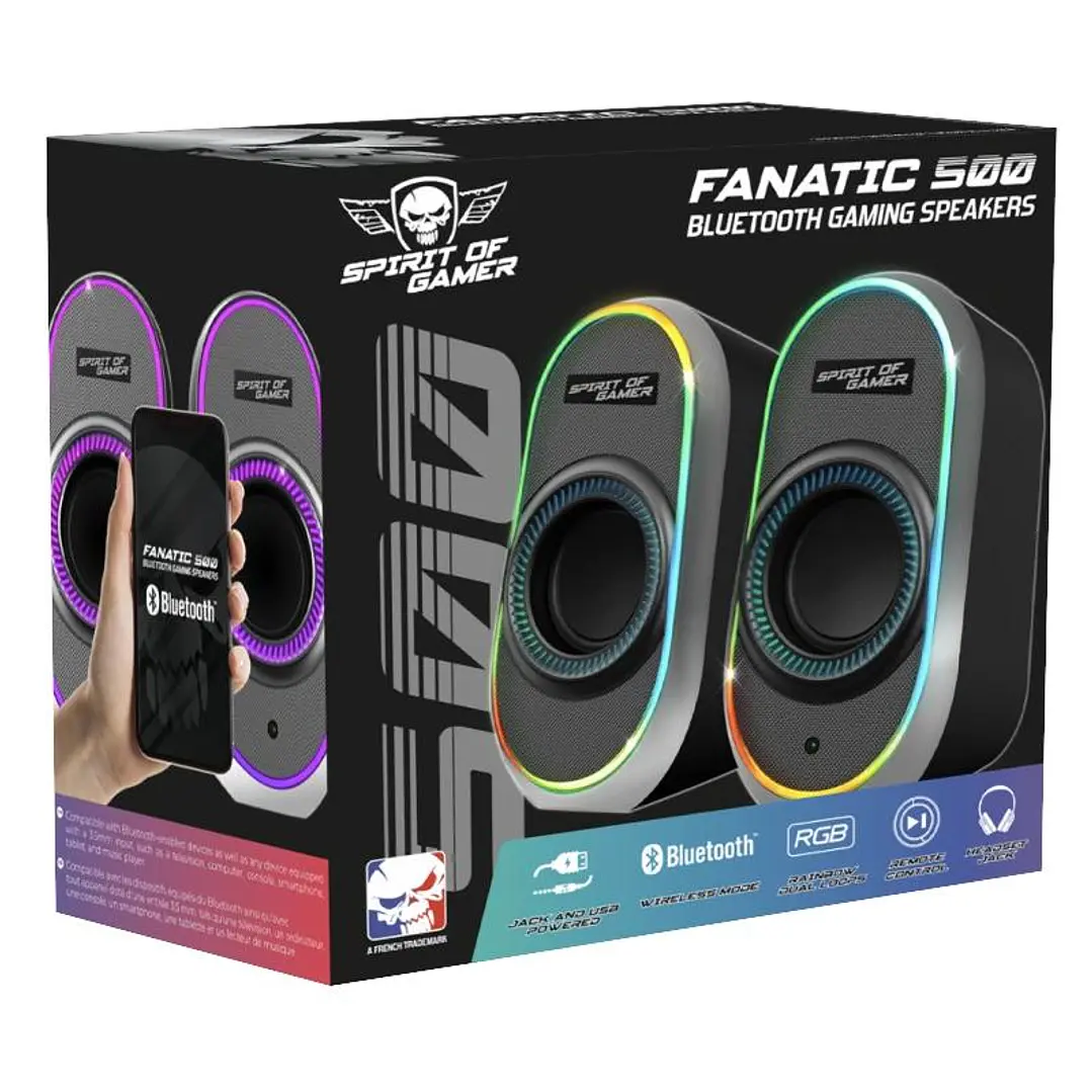 Spirit of Gamer Altavoz 2.0 FANATIC 500 RGB Black 2