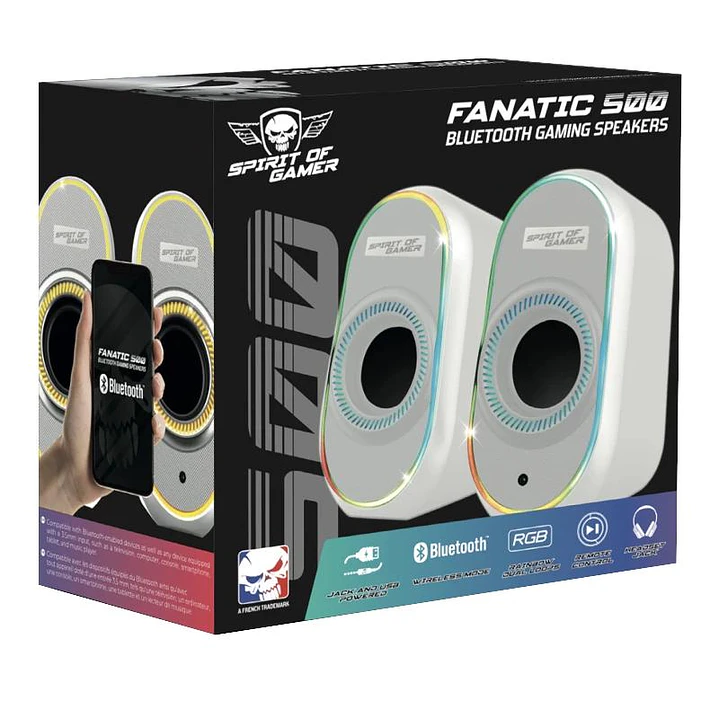Spirit of Gamer Altavoz 2.0 FANATIC 500 RGB White 2