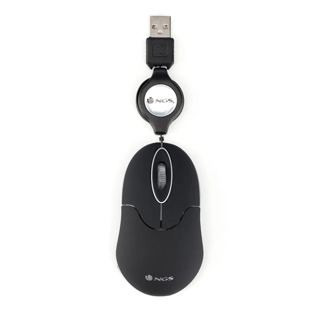 NGS Ratón Retráctil SINBLACK 1000dpi Negro 1