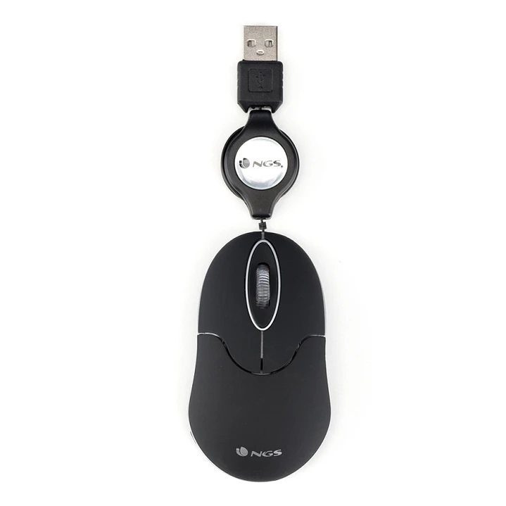 NGS Ratón Retráctil SINBLACK 1000dpi Negro 1