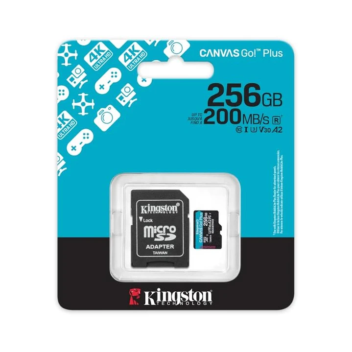 Kingston microSD Canvas Go! Plus 4 256GB 200 MB-s 1