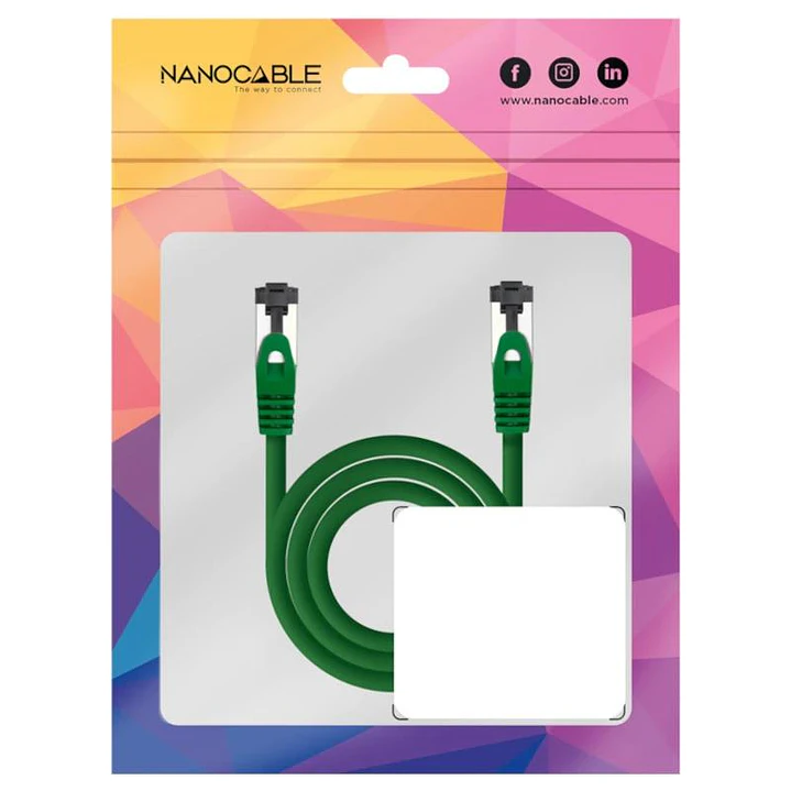 Nanocable Cable red Cat. 8.1 2GHZ SSTP Verde 2m 4