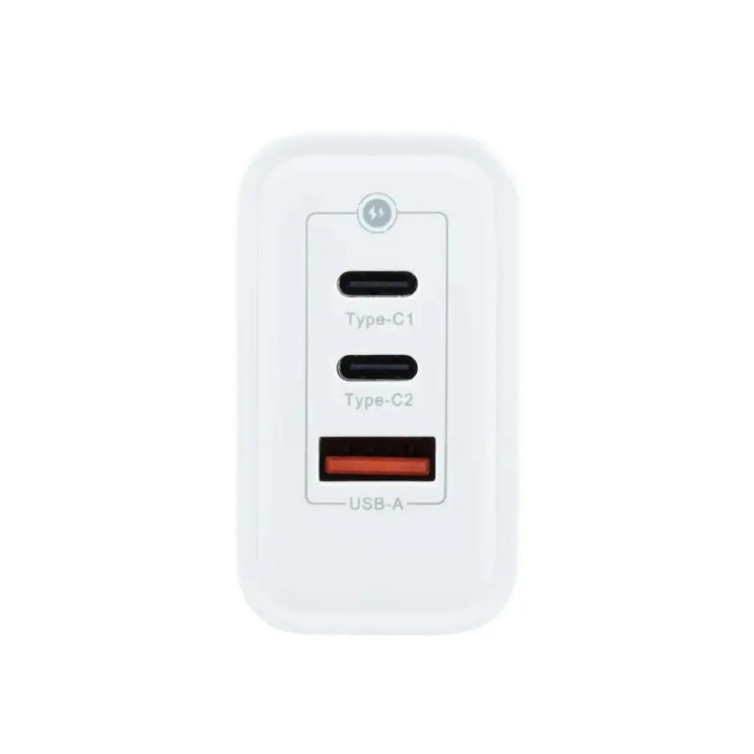 Coolbox Cargador Pared GAN 65W USB-C/USB-C/USB-A 2