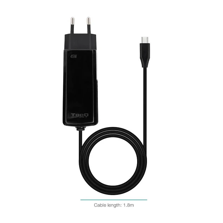 Tooq Cargador portátil GAN USB-C PD 45W Cúbico 1