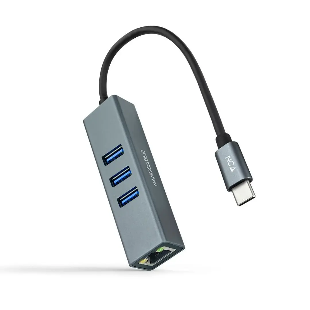 Nanocable Conversor USB-C Ethernet +3xUSB 3.0 1
