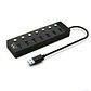 EWENT Hub usb-usb-c 7 ptos interruptor c/alimen. - Thumbnail 3