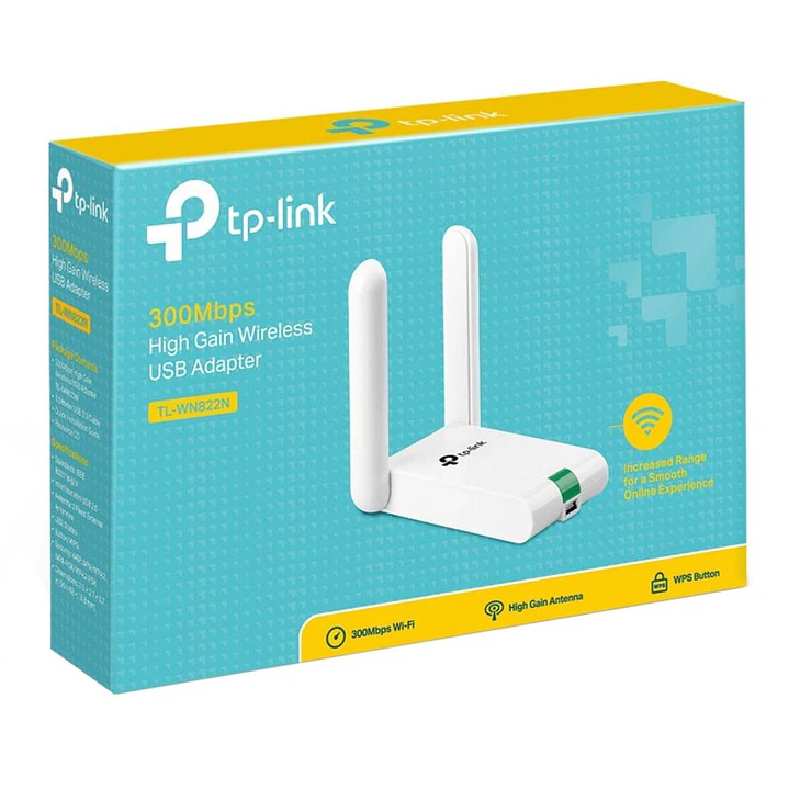 TP-LINK TL-WN822N Adaptador Red N300 3dBi USB 2