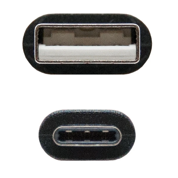 Nanocable Cable USB 2.0 3A Tipo USB-C/M-A/M 2 M 3