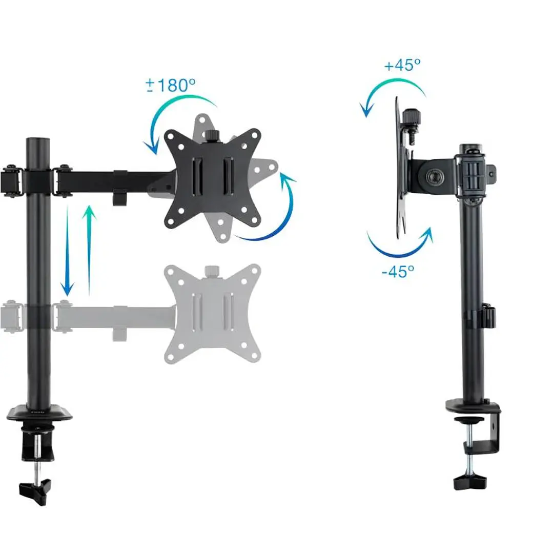 Tooq Soporte mesa DB1802TN-B 2 brazos 17-27