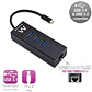 EWENT EW1141 Hub Tipo-C 3Pts.USB 3.1+1pto. GIGABIT - Miniatura 2