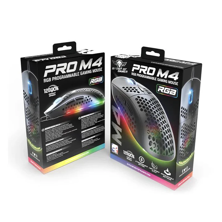 Spirit of Gamer Ratón Pro M4 Black 4