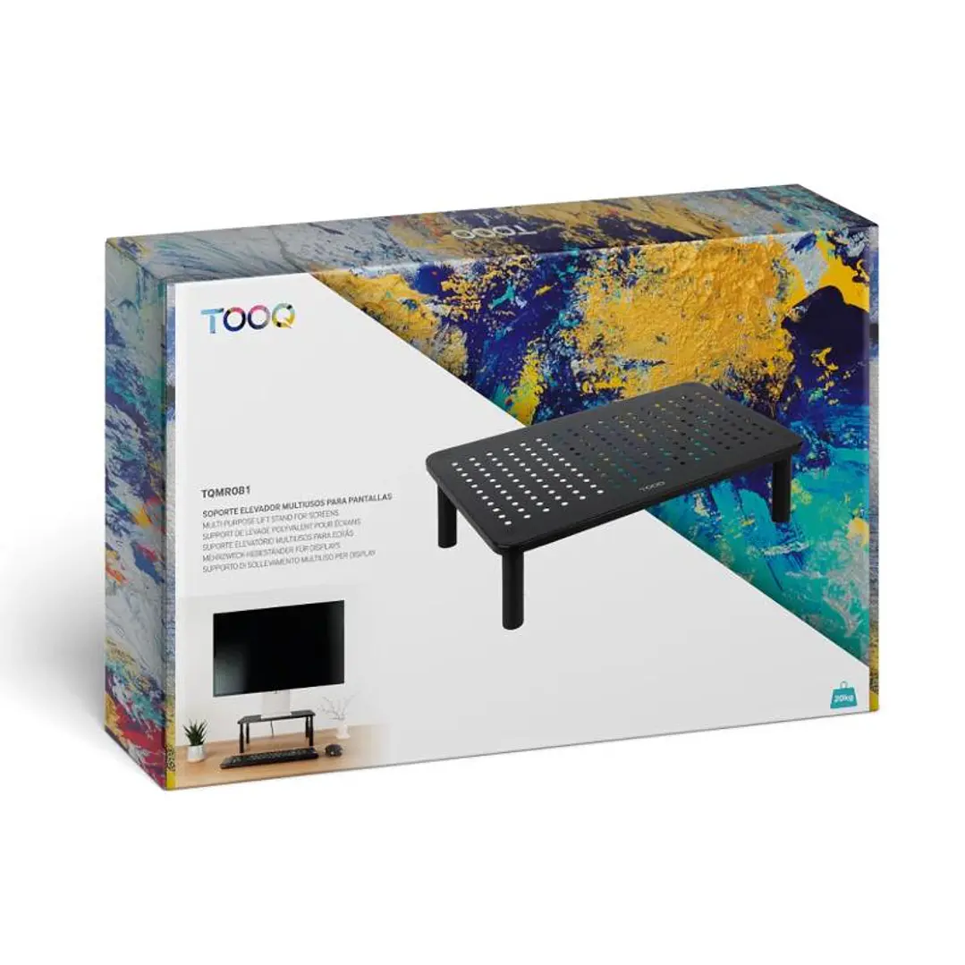 Tooq TQMR081 Soporte elevador monitores Negro 2