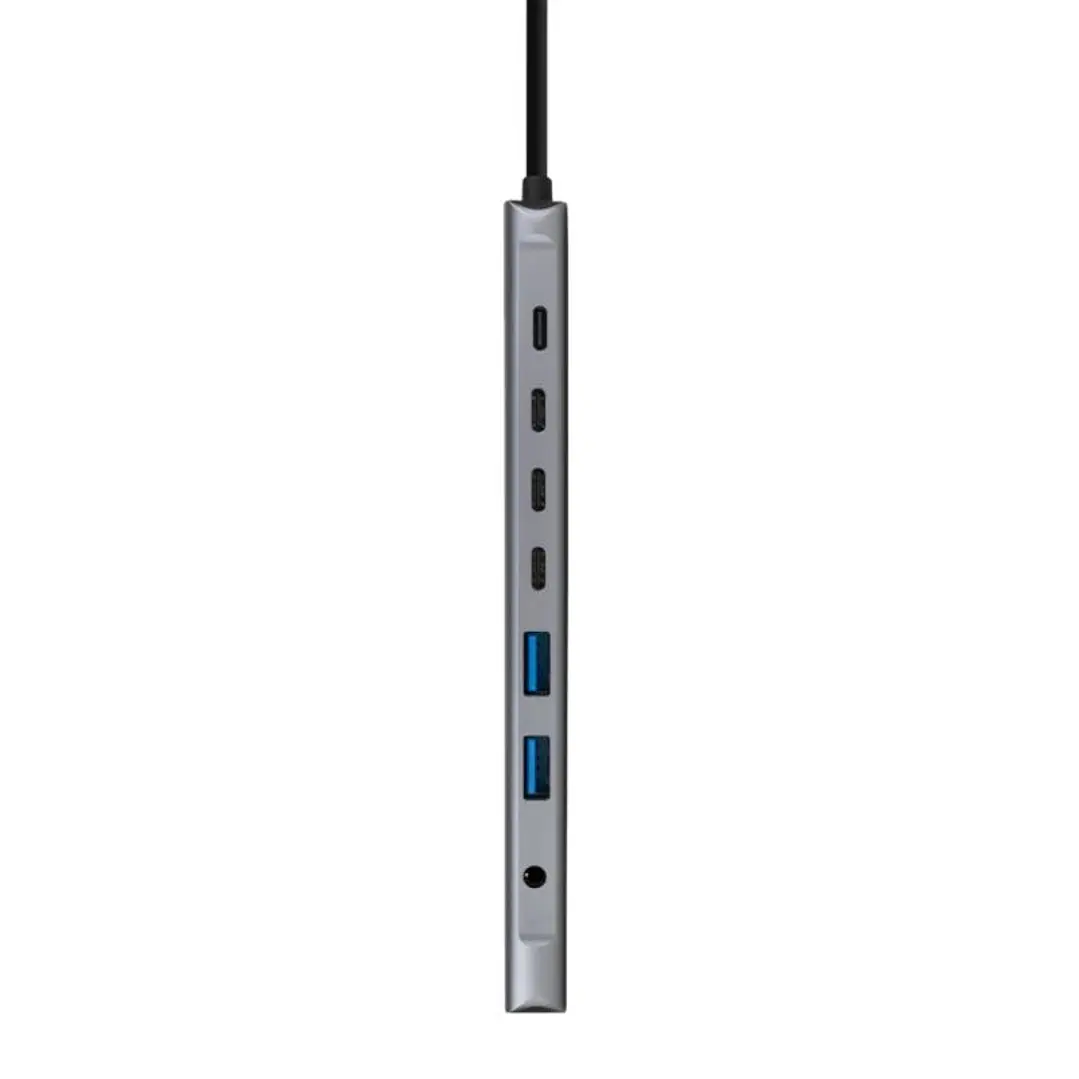 Nanocable Hub 8en1 USB-A+USB-C+HDMI+USB-C PD+Jack 3