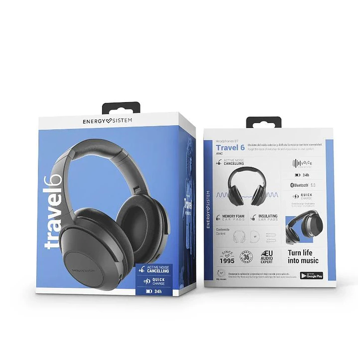 Energy Sistem Auriculares Travel 6 BT ANC Black 4