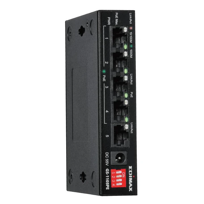 Edimax GS-1105PE Swithc 5xGbE (4PoE+) LR 3