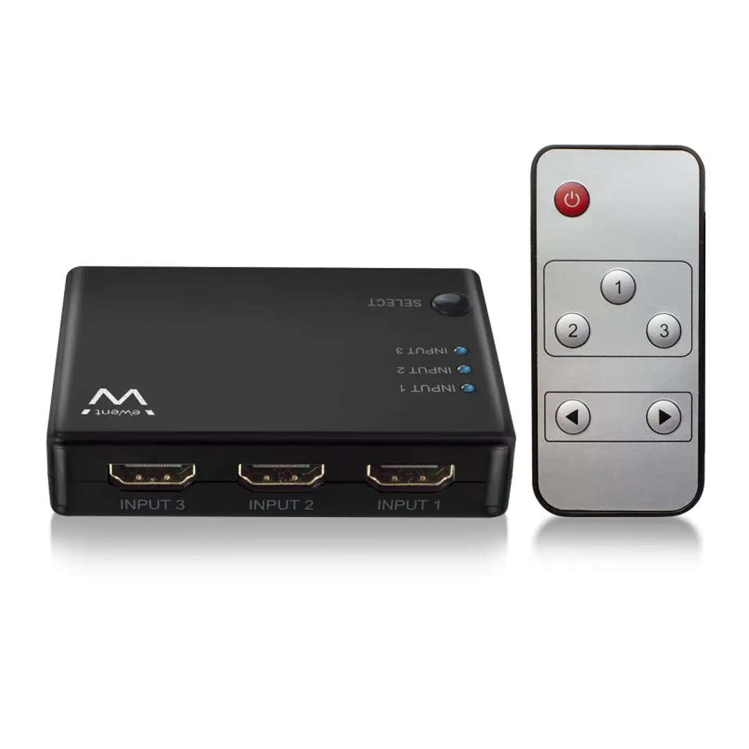 EWENT EW3730 Switch HDMI 4K 3x1con mando distancia 3