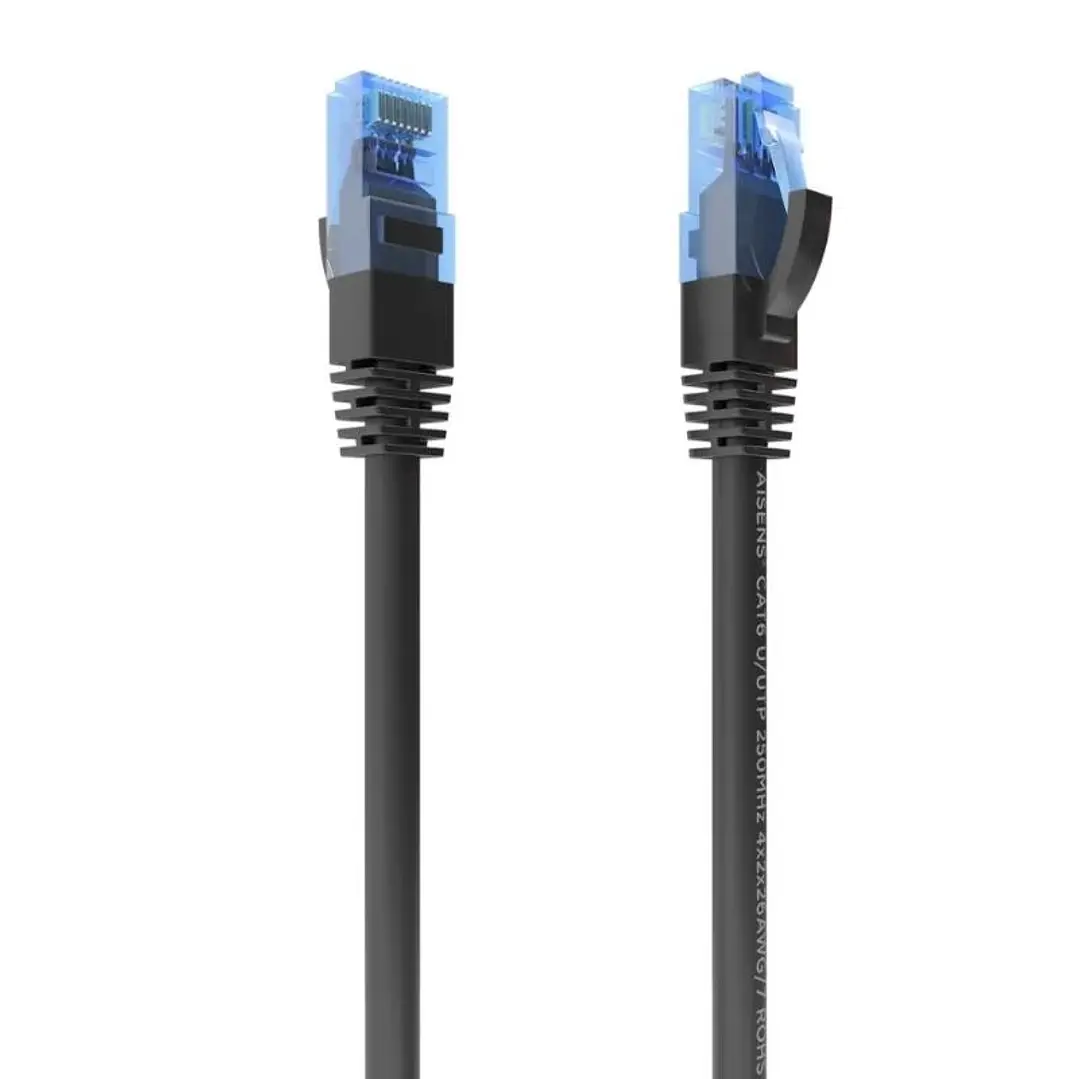 Aisens Cable RJ45 Cat.6 UTP AWG26 CCA Negro 1.0M 1