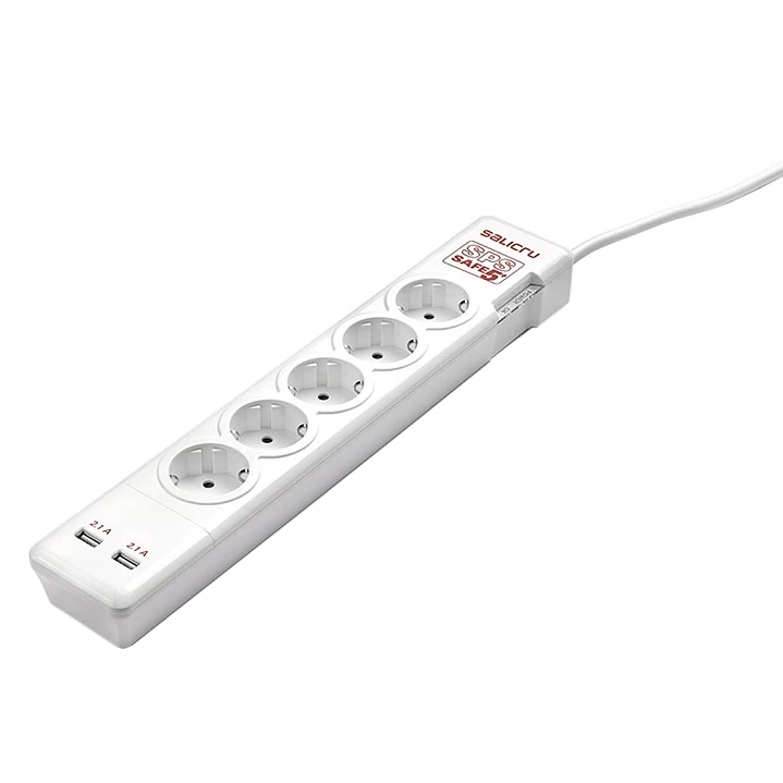 Salicru SPS SAFE 5+ Regleta con Protección 5 Tomas 1