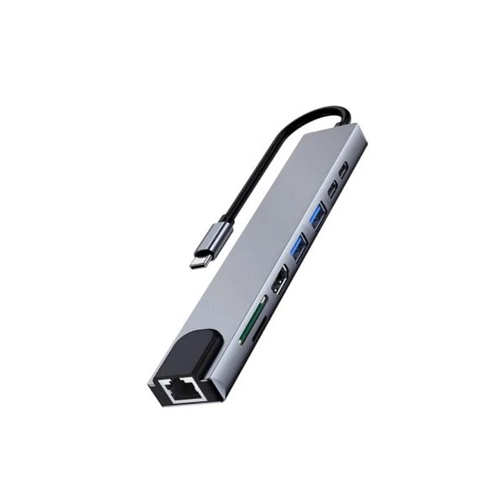 EWENT DOCKING MULTIPUERTO USB-C, 8 en 1, HDMI 4K 1