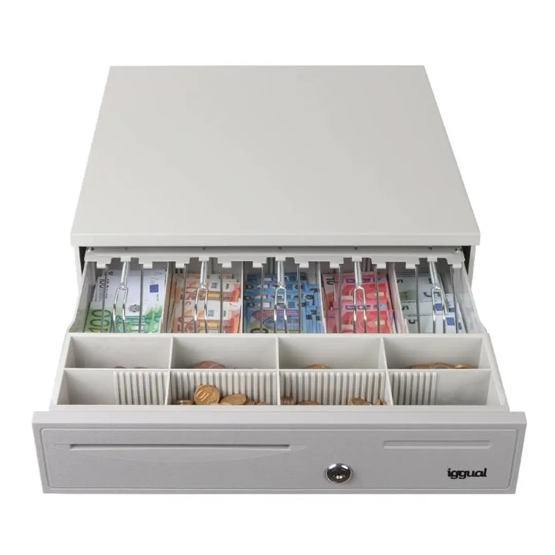 iggual Cajón Portamonedas IRON-50W 42cm 5+8 blanco 1