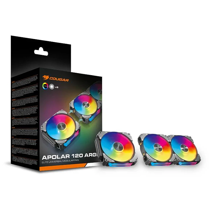 Cougar Vent. Modular Apolar 120 Argb (3pcs) 4