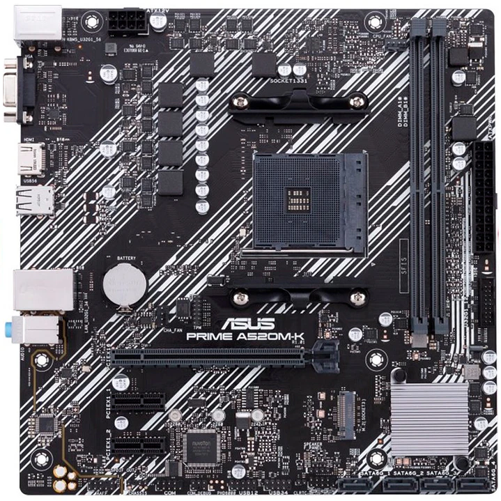 Asus Placa Base PRIME A520M-K  mATX AM4 4