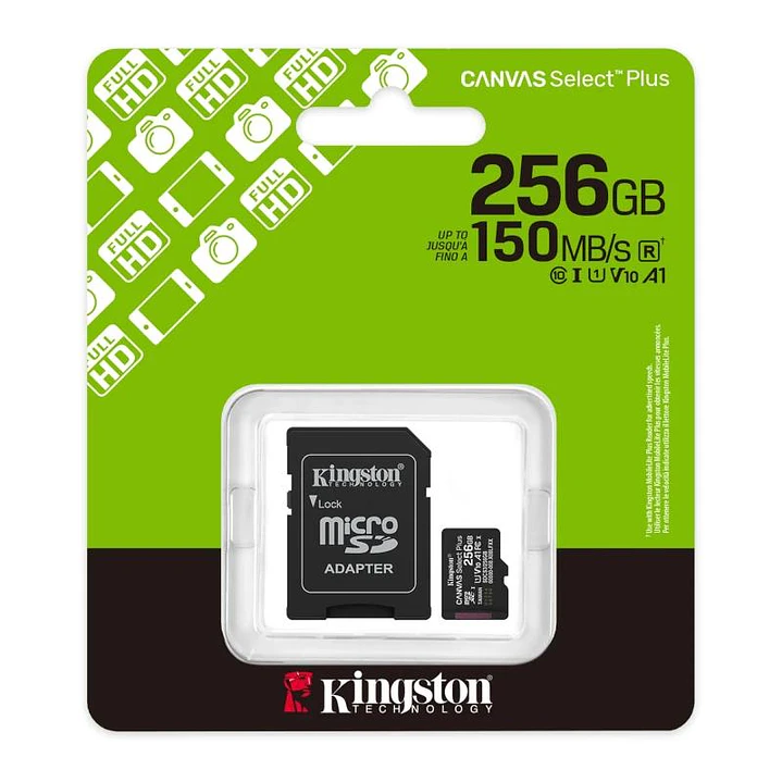 Kingston SDCS3/256GB microSDXC Gen3 150MB/s A1 2