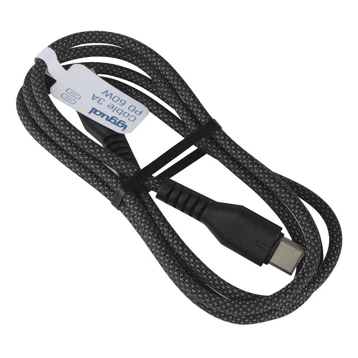 iggual Cable USB-C a tipo C 60W 3A 100 cm trenzado 2