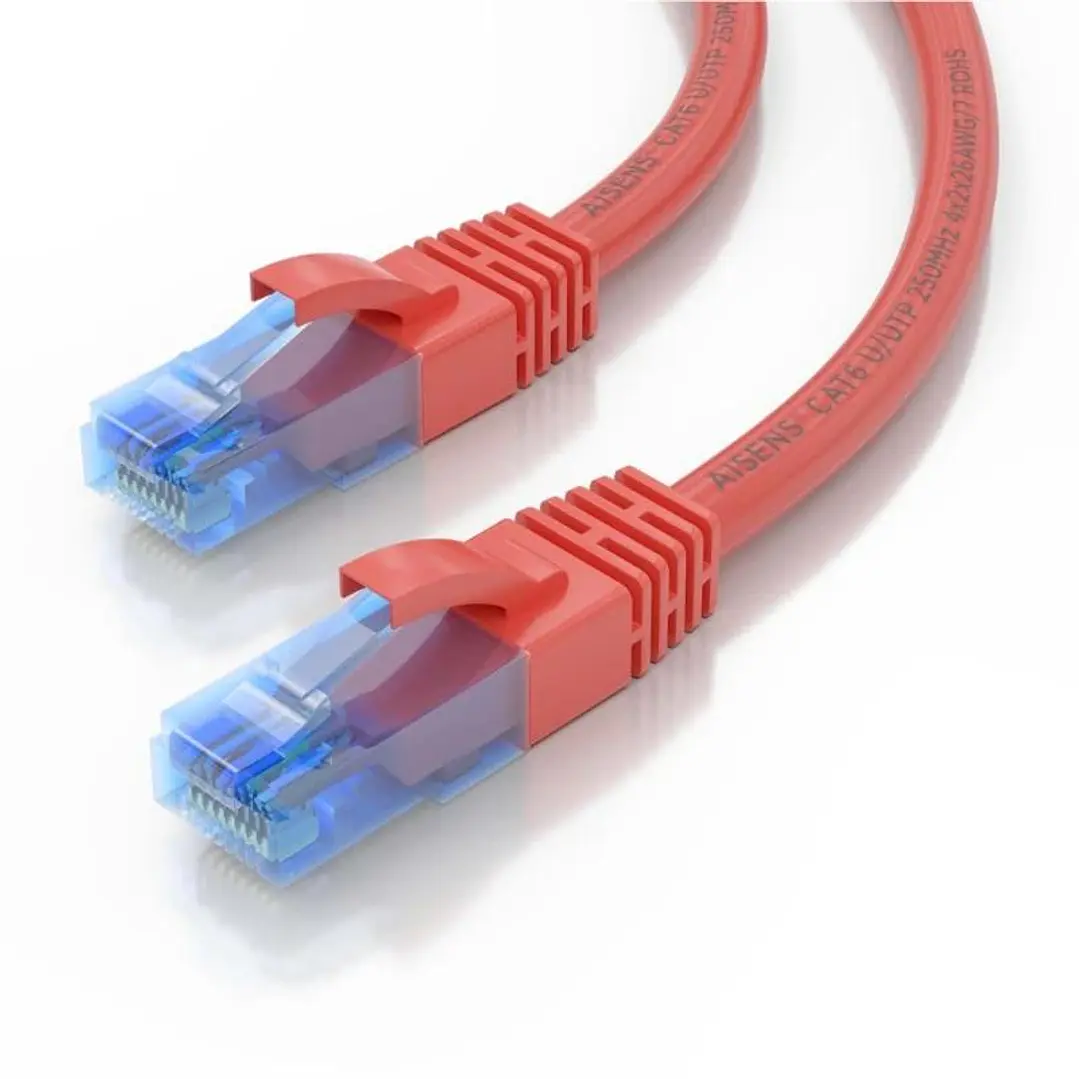 Aisens Cable RJ45 CAT.6 UTP AWG26 CCA Rojo 1.0m 2