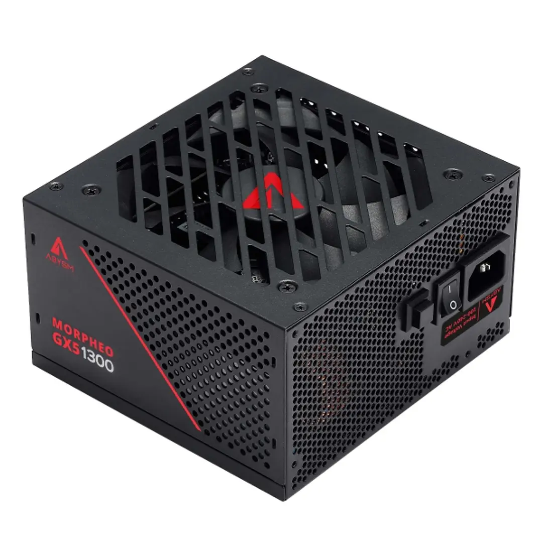 Abysm Gaming Morpheo GX5 1300W Fuente de Alimentacion - Cybenetics Platimu - Full Modular 850W ATX - Ventilador 120mm - Negro 1