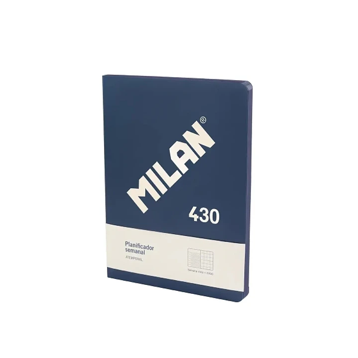 Milan 430 Since 1918 Planificador Semanal y Mensual Formato Libreta Encolada - Papel de 95gr/m² - Color Azul 1