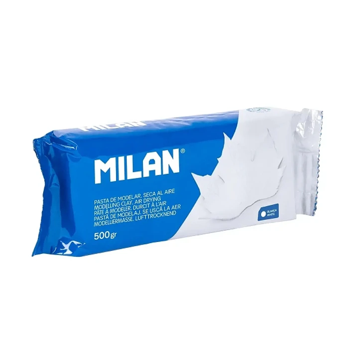 Milan Pasta para Modelar 500gr - Facil de Trabajar - Seca al Aire - Color Blanco 1