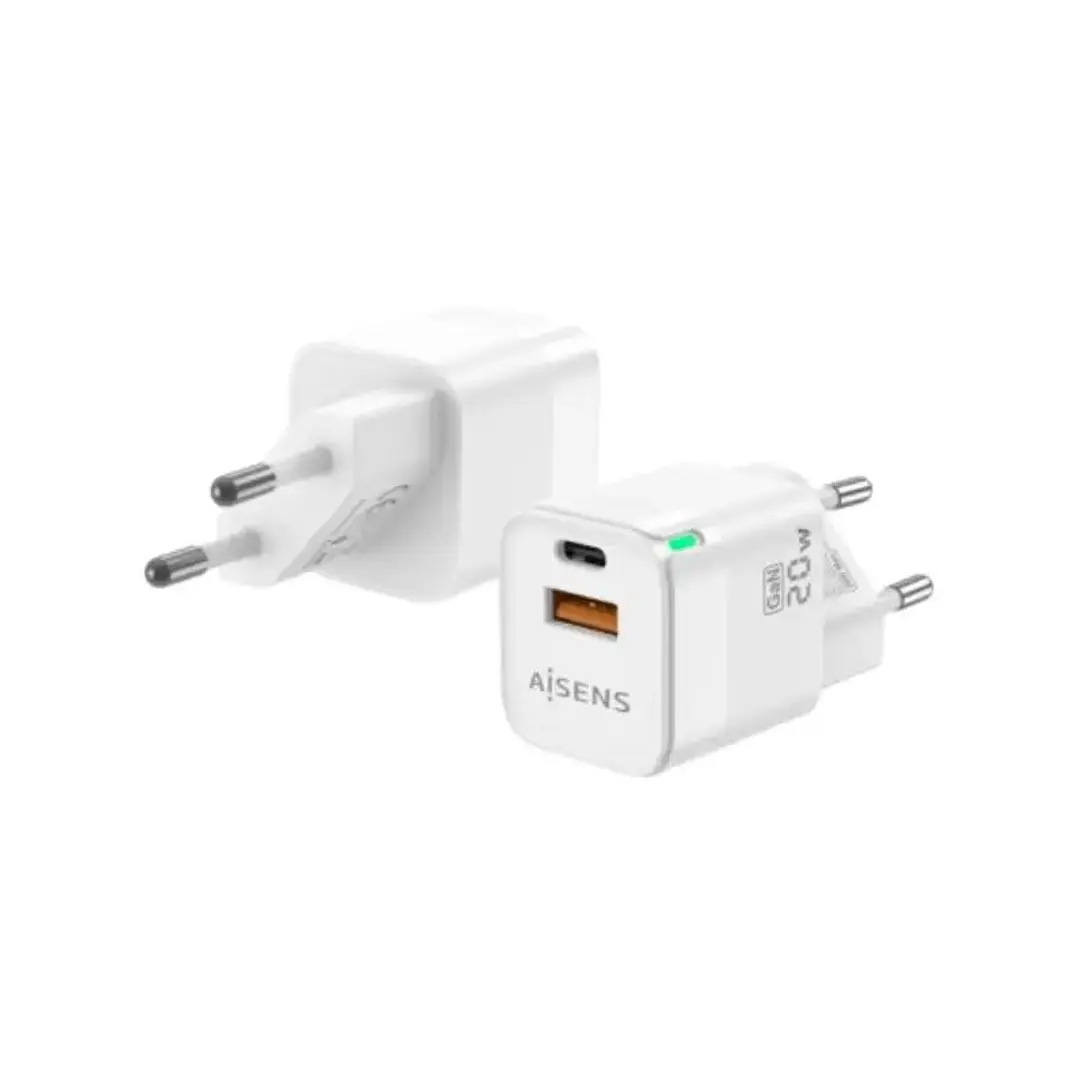 Aisens Cargador GaN 20W 1xUSB-C PD3.0 Blanco 1