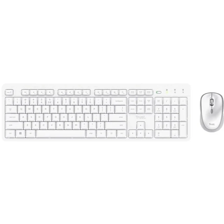 Trust Ody II Pack de Teclado USB Inalambrico, Teclas Multimedia y FN + Raton USB Inalambrico 800-1600DPI 3 Botones - Teclas y Botones Silenciosos - Co 1