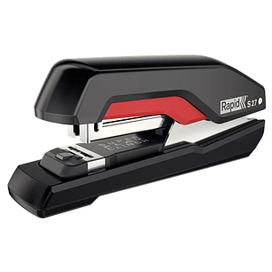 Rapid S27 Grapadora de Sobremesa Compacta - Hasta 30 Hojas - Para Grapas 24/6, 26/6 - Color Negro/Rojo