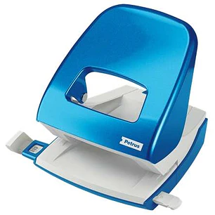Petrus 62 WOW Taladro Perforador - Hasta 30 Hojas - Marcas de Formato - Punzones 5.5mm - Color Azul