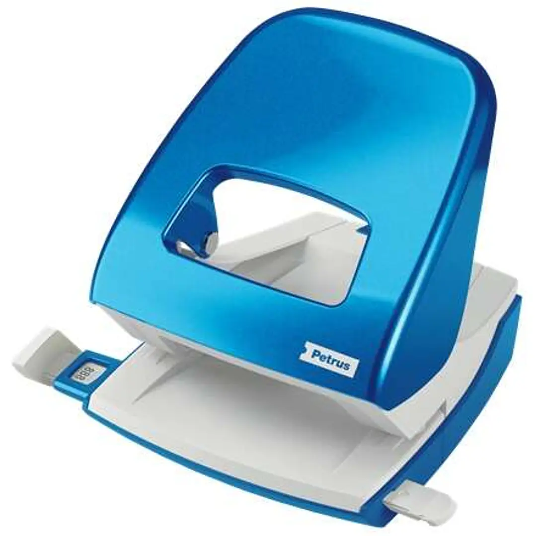 Petrus 62 WOW Taladro Perforador - Hasta 30 Hojas - Marcas de Formato - Punzones 5.5mm - Color Azul 1