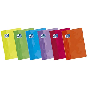 Oxford Classic Pack de 10 Libretas Grapadas Formato A4 Liso - 48 Hojas - Tapa Blanda Plastificada - Colores Surtidos