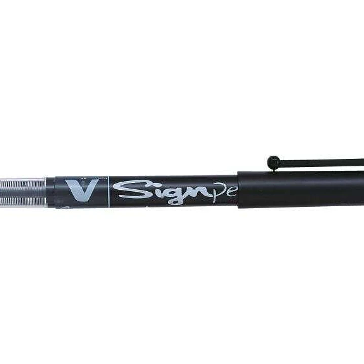 Pilot Rotulador de Punta Fina V-Sign Pen - Punta Fina de 2mm - Trazo de 0.6mm - Color Negro 1