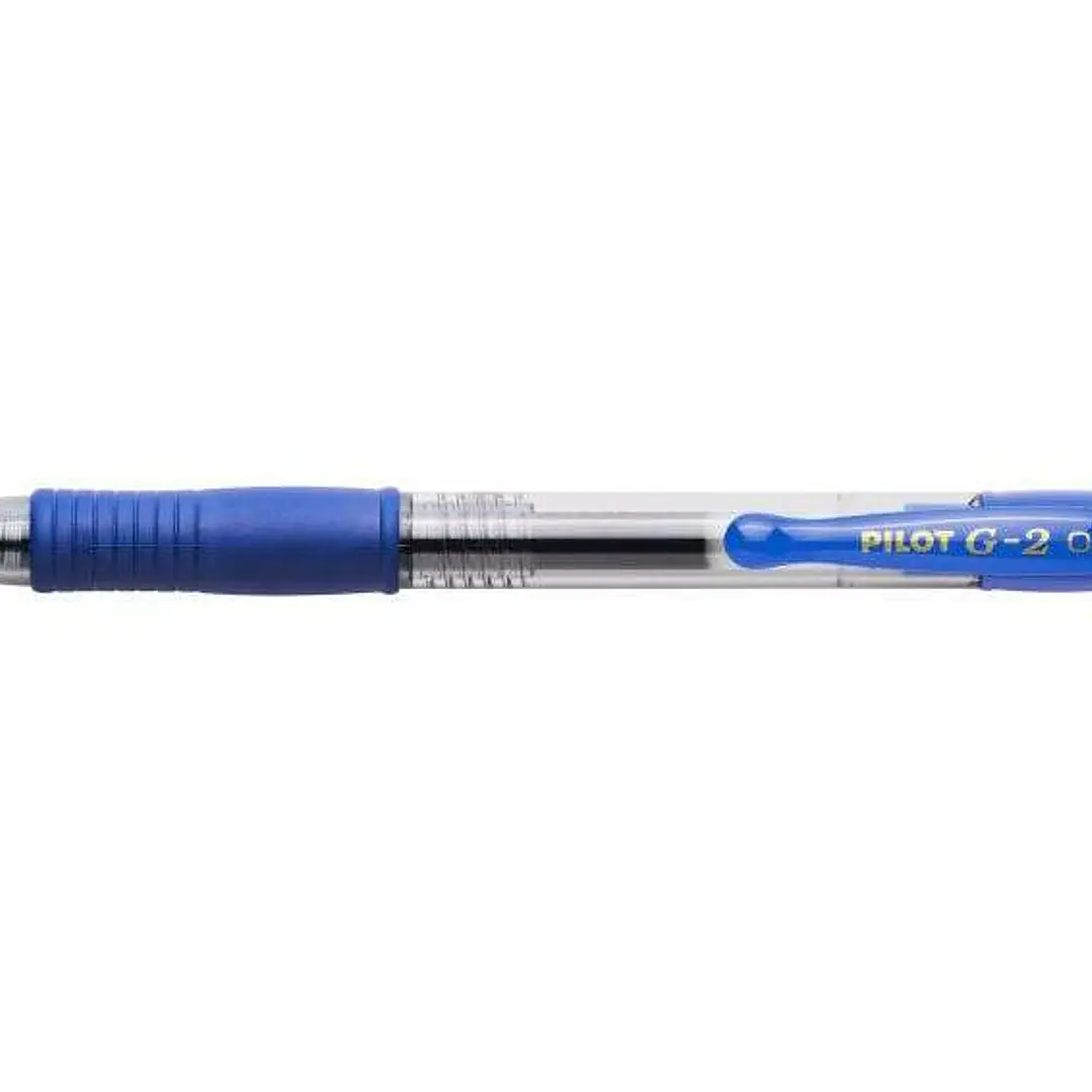 Pilot Boligrafo de Gel G2 Rollerball Retractil - Recargable - Punta de Bola Redonda 0.7mm - Trazo 0.32mm - Grip Ergonomico - Color Azul 1