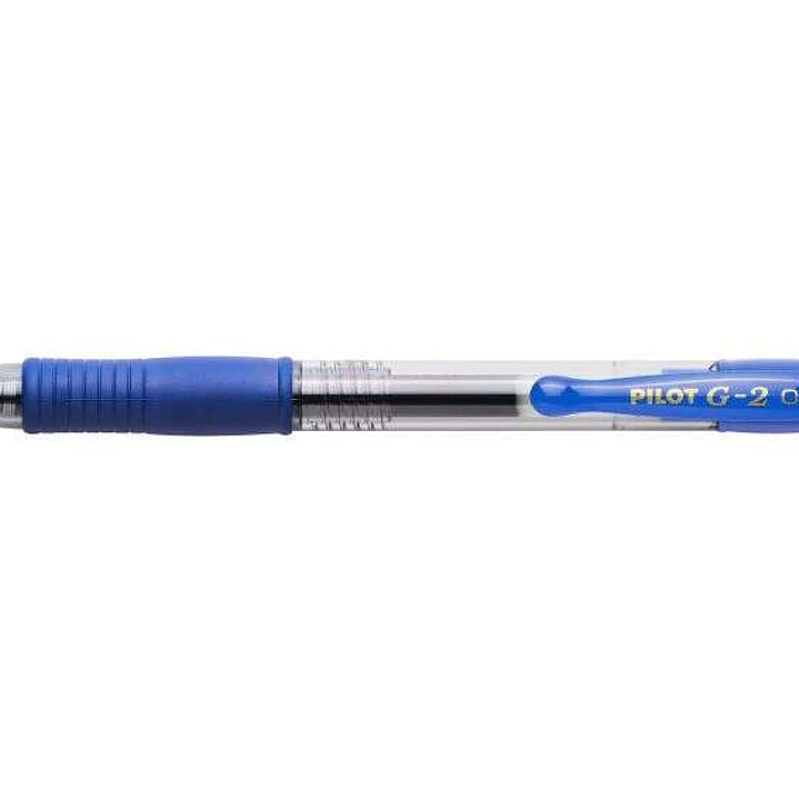 Pilot Boligrafo de Gel G2 Rollerball Retractil - Recargable - Punta de Bola Redonda 0.7mm - Trazo 0.32mm - Grip Ergonomico - Color Azul 1